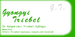 gyongyi triebel business card